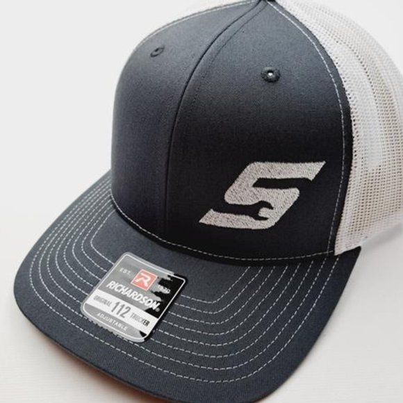 Richardson 112 Trucker Cap Hat Mesh Snapback Gray & White Snap-On Tools Tech Mec - Picture 1 of 6